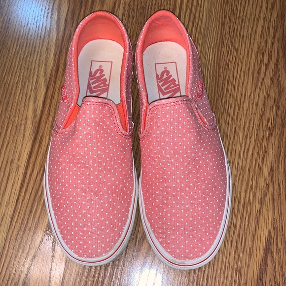 Vans Shoes - WOMENS 8.5 VANS pink with white Polkadots